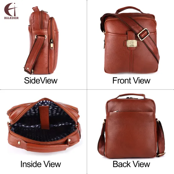 100%_pure_genuine_leather_11_inch_sling_travel_office_tablet_accessories_bag,_tan