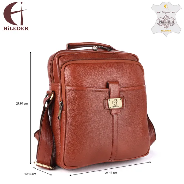 100%_pure_genuine_leather_11_inch_sling_travel_office_tablet_accessories_bag,_tan