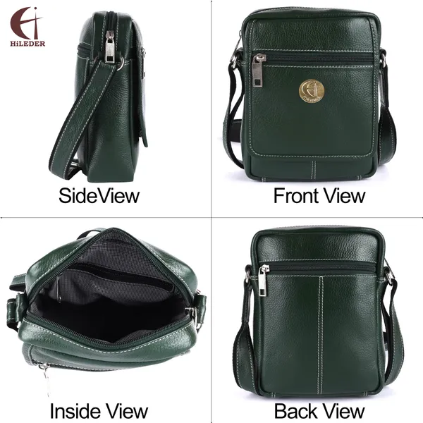 100%_pure_genuine_leather_8_inches_sling_travel_office_tab_bag,_green