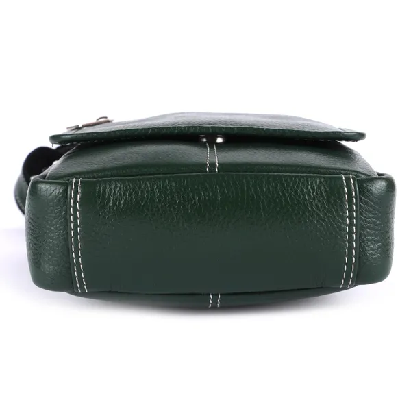 100%_pure_genuine_leather_8_inches_sling_travel_office_tab_bag,_green