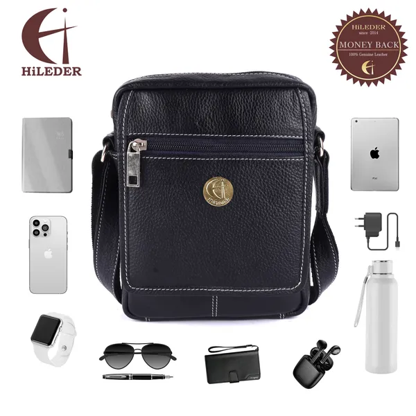 100%_pure_genuine_leather_8_inches_sling_travel_office_tab_bag,_navyblue