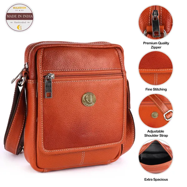 100%_pure_genuine_leather_8_inches_sling_travel_office_tab_bag,_orange