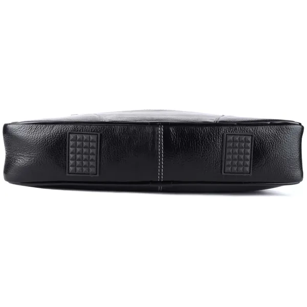 pure_genuine_premium_ndm_leather_15_inch_briefcase_laptop_messenger_satchel_office_bag,_black