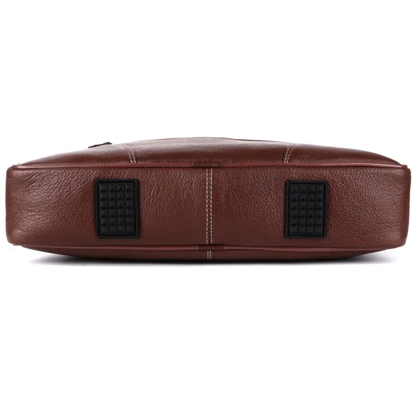 pure_genuine_premium_ndm_leather_15_inch_briefcase_laptop_messenger_satchel_office_bag,_brown