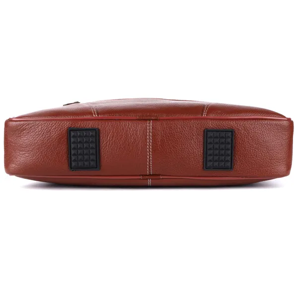 pure_genuine_premium_ndm_leather_15_inch_briefcase_laptop_messenger_satchel_office_bag,_tan