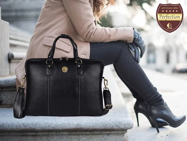 100%_pure_genuine_premium_ndm_leather_16_inch_briefcase_laptop_messenger_satchel_office_bag,_black