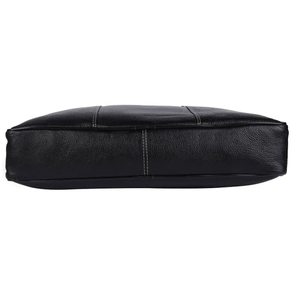100%_pure_genuine_premium_ndm_leather_16_inch_briefcase_laptop_messenger_satchel_office_bag,_black