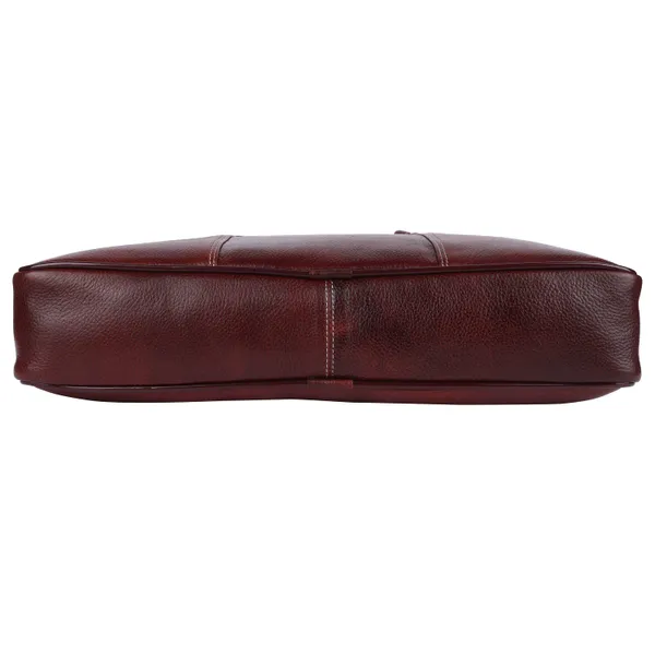 100%_pure_genuine_premium_ndm_leather_16_inch_briefcase_laptop_messenger_satchel_office_bag,_brown
