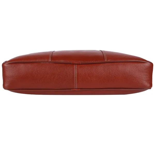 100%_pure_genuine_premium_ndm_leather_16_inch_briefcase_laptop_messenger_satchel_office_bag,_tan