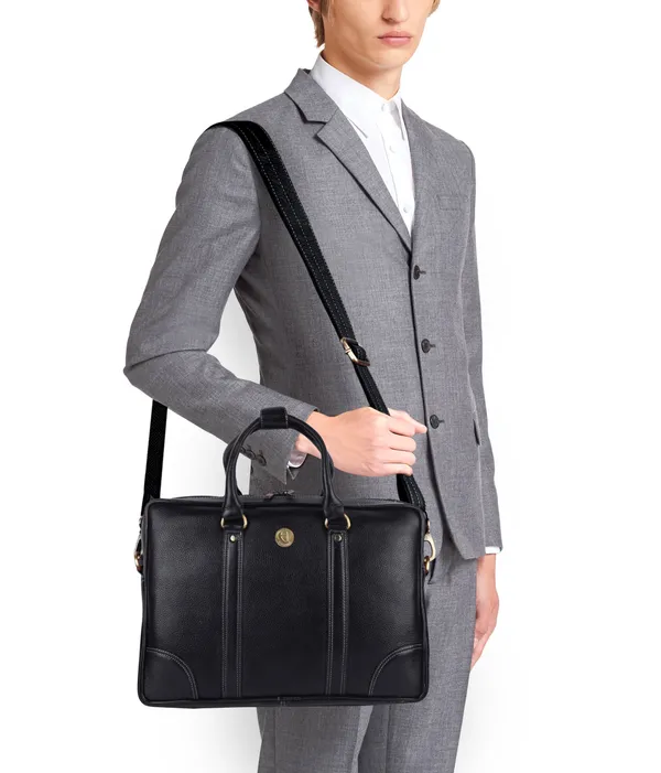 100%_pure_genuine_premium_ndm_leather_15.5_inch_briefcase_laptop_messenger_satchel_office_bag,_black