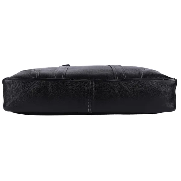 100%_pure_genuine_premium_ndm_leather_15.5_inch_briefcase_laptop_messenger_satchel_office_bag,_black