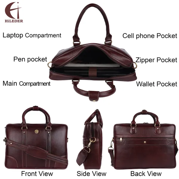 100%_pure_genuine_premium_ndm_leather_15.5_inch_briefcase_laptop_messenger_satchel_office_bag,_brown