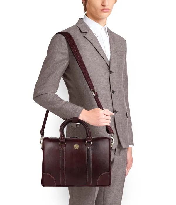100%_pure_genuine_premium_ndm_leather_15.5_inch_briefcase_laptop_messenger_satchel_office_bag,_brown