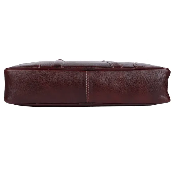 100%_pure_genuine_premium_ndm_leather_15.5_inch_briefcase_laptop_messenger_satchel_office_bag,_brown