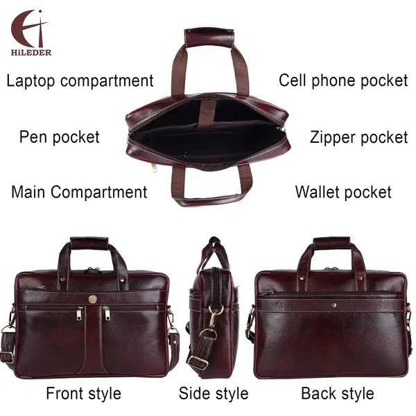 100%_pure_genuine_premium_ndm_leather_16_inch_briefcase_laptop_messenger_satchel_office_bag,_brown