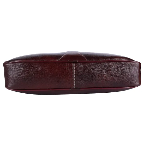 100%_pure_genuine_premium_ndm_leather_16_inch_briefcase_laptop_messenger_satchel_office_bag,_brown