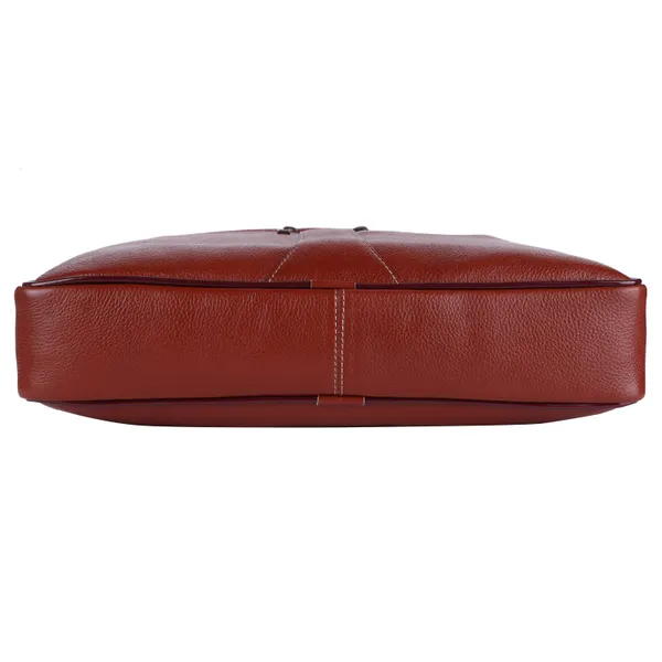 100%_pure_genuine_premium_ndm_leather_16_inch_briefcase_laptop_messenger_satchel_office_bag,_tan