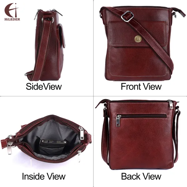 100%_pure_genuine_leather_messenger_shoulder_9_inch_sling_cross_body_travel_office_tablet_bag_for_men_women,_brown