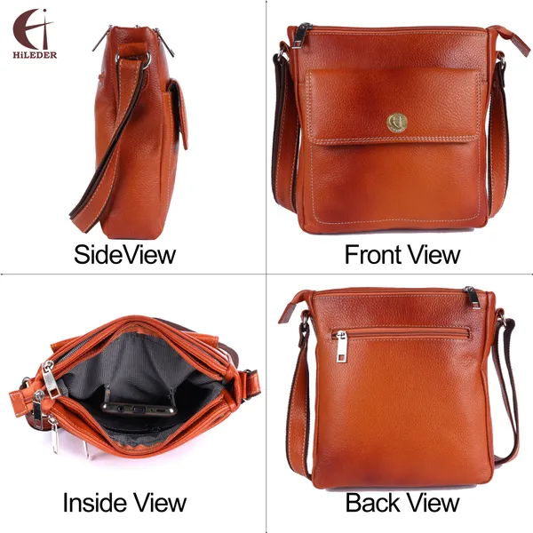 100%_pure_genuine_leather_messenger_shoulder_9_inch_sling_cross_body_travel_office_tablet_bag_for_men_women,_orange