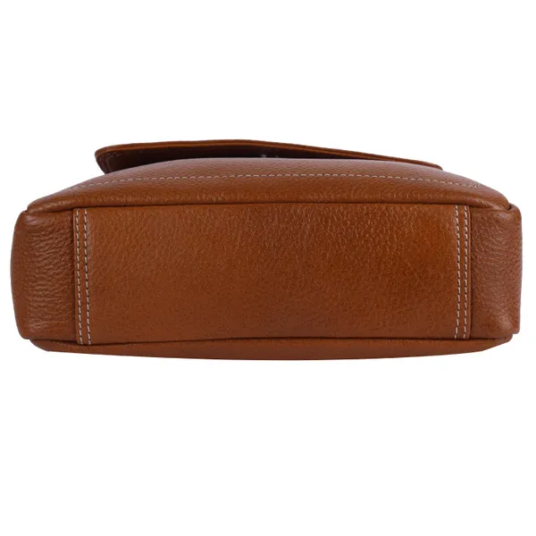100%_pure_genuine_leather_messenger_shoulder_9_inch_sling_cross_body_travel_office_tablet_bag_for_men_women,_tan