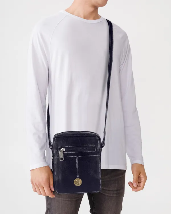 100%_pure_genuine_leather_messenger_shoulder_7_inch_sling_cross_body_travel_office_tablet_bag_for_men_women,_blue