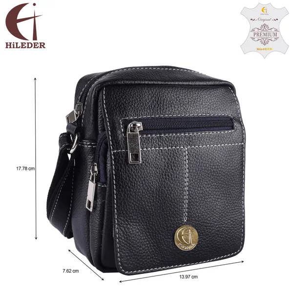 100%_pure_genuine_leather_messenger_shoulder_7_inch_sling_cross_body_travel_office_tablet_bag_for_men_women,_blue