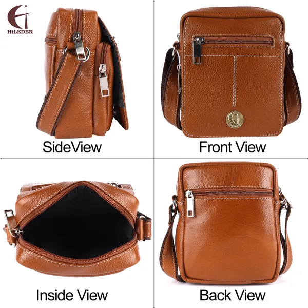 100%_pure_genuine_leather_messenger_shoulder_7_inch_sling_cross_body_travel_office_tablet_bag_for_men_women,_tan