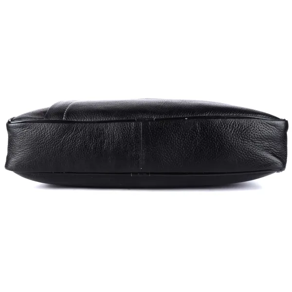 pure_genuine_leather_15.5_inch_stylish_briefcase_laptop_messenger_travelling__bag_with_spacious_vertical_zipper_front_pocket_for_office_files,_black