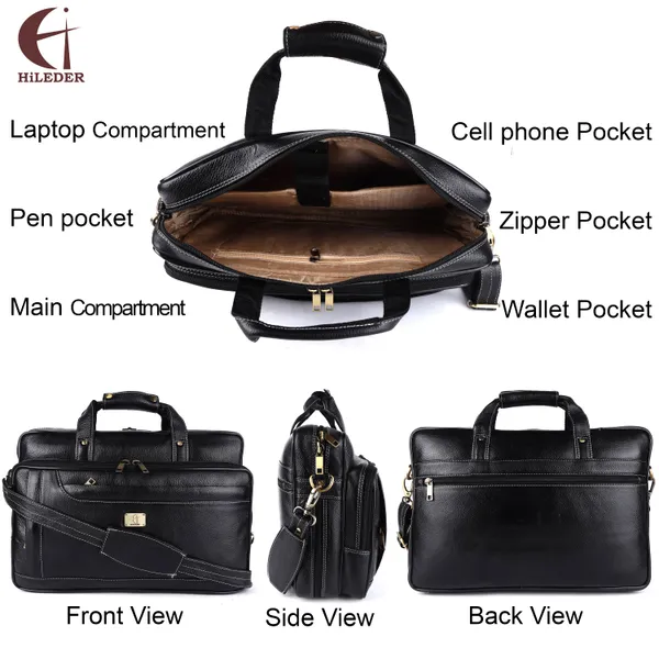 pure_genuine_original_leather_16_inch_stylish_laptop_messenger_travelling_daily_use_bag_with_3_compartments_and_vertical_zipper_front_pocket,_black