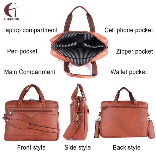 100%_pure_genuine_leather_stylish_16_inches_briefcase_laptop_satchel_messenger_travel_office_bag,_tan