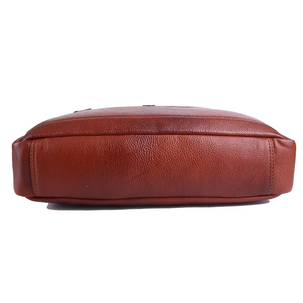 100%_pure_genuine_leather_stylish_16_inches_briefcase_laptop_satchel_messenger_travel_office_bag,_tan