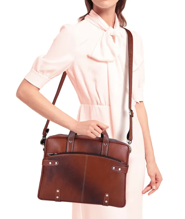 100%_pure_genuine_leather_15_inch_briefcase_messenger_satchel_designer_stylish_office_laptop_bag,_tan