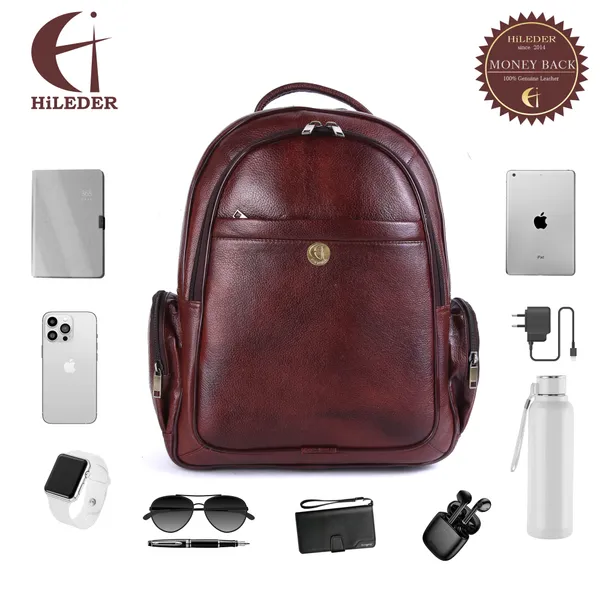 100%_pure_genuine_leather_spacious_formal_17_inch_backpack_laptop_office_bag,_dark_brown