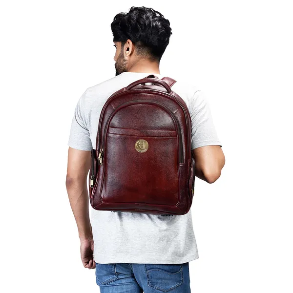 100%_pure_genuine_leather_spacious_formal_17_inch_backpack_laptop_office_bag,_dark_brown