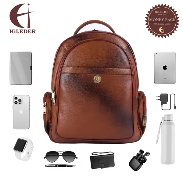 100%_pure_genuine_leather_spacious_17_inch_backpack_rucksack_laptop_business_office_bag,_tan