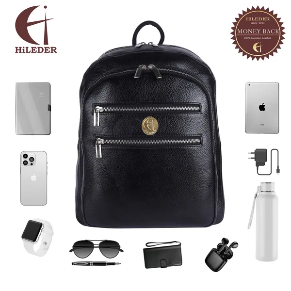 100%_pure_genuine_premium_ndm_leather_spacious_formal_13_inch_backpack_laptop_office_bag,_black