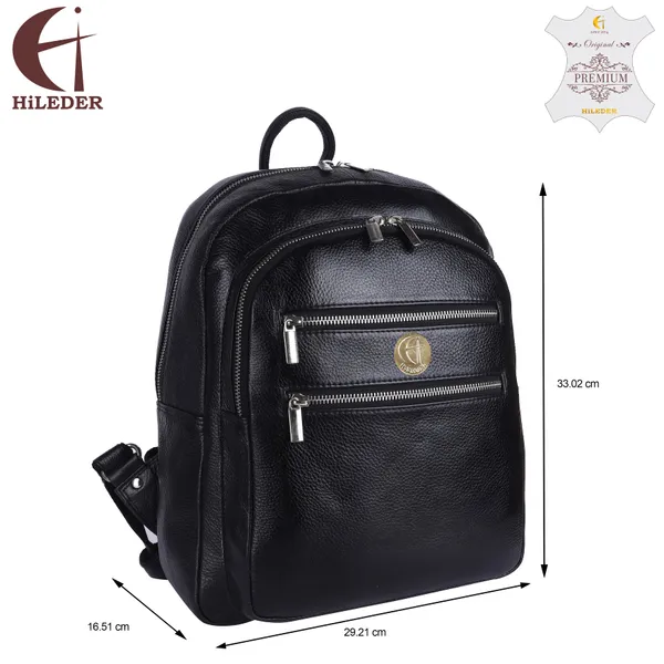 100%_pure_genuine_premium_ndm_leather_spacious_formal_13_inch_backpack_laptop_office_bag,_black