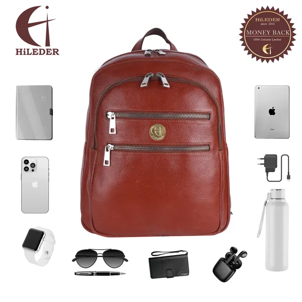 100%_pure_genuine_premium_ndm_leather_spacious_formal_13_inch_backpack_laptop_office_bag,_tan