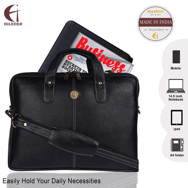 100%_pure_genuine_leather_14.5_inch_briefcase_laptop_messenger_crossbody_office_bag,_formal_look,_black