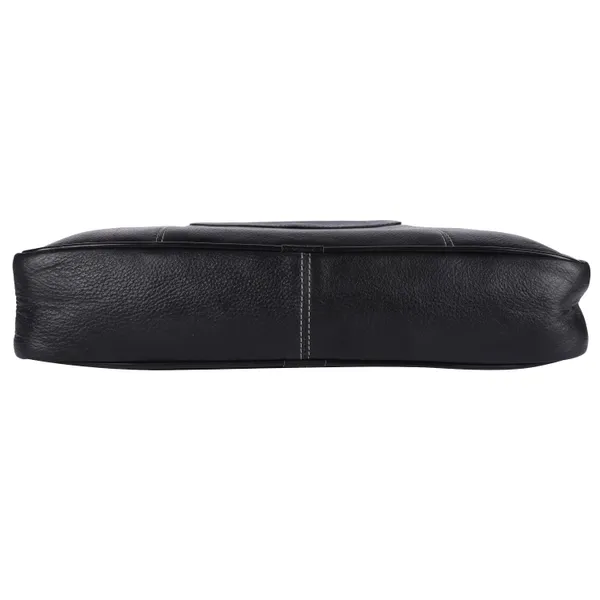 100%_pure_genuine_leather_14.5_inch_briefcase_laptop_messenger_crossbody_office_bag,_formal_look,_black