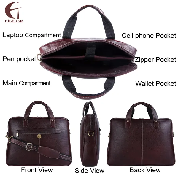 100%_pure_genuine_leather_14.5_inch_briefcase_laptop_messenger_satchel_office_bag,_dark_brown