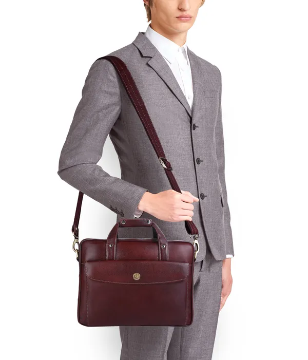 100%_pure_genuine_leather_14.5_inch_briefcase_laptop_messenger_satchel_office_bag,_dark_brown