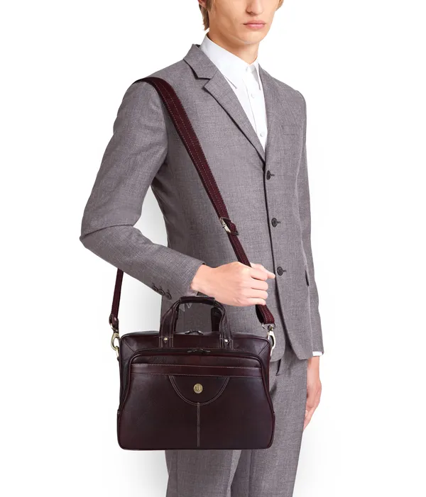 100%_pure_genuine_leather_16_inch_spacious_travel_briefcase_laptop_messenger_satchel_office_bag,_dark_brown