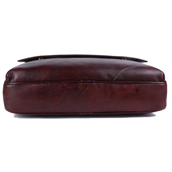 pure_genuine_leather_15.5_inch_briefcase_laptop_messenger_satchel_office_daily_use_bag,_brown