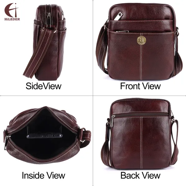 100%_pure_genuine_leather_utility_8.5_inch_travel_office_ipad_tab_bag,_deep_brown