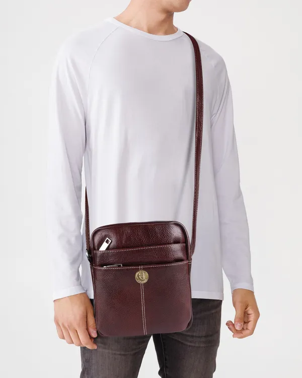 100%_pure_genuine_leather_utility_8.5_inch_travel_office_ipad_tab_bag,_deep_brown