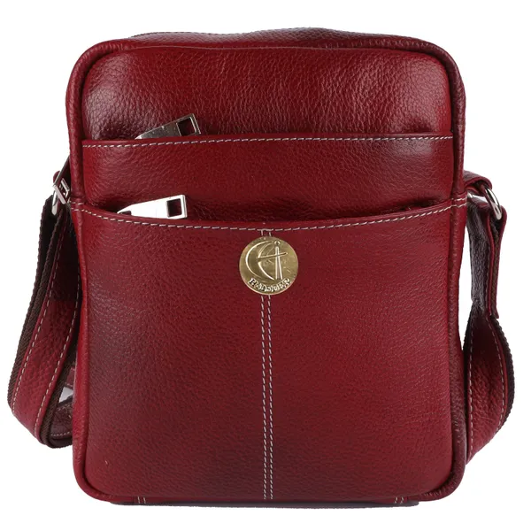 100%_pure_genuine_leather_utility_8.5_inch_travel_office_ipad_tab_bag,_maroon