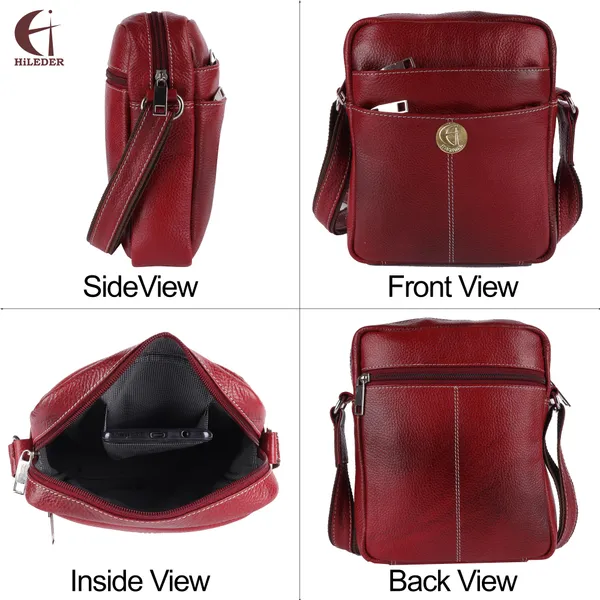 100%_pure_genuine_leather_utility_8.5_inch_travel_office_ipad_tab_bag,_maroon