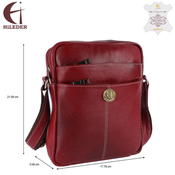 100%_pure_genuine_leather_utility_8.5_inch_travel_office_ipad_tab_bag,_maroon