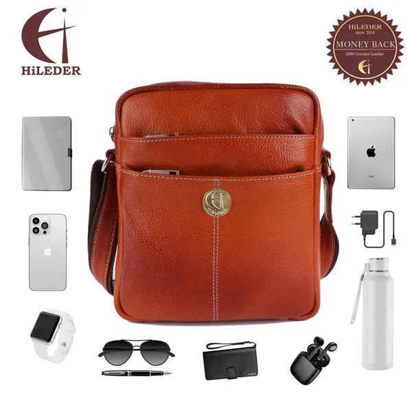 100%_pure_genuine_leather_utility_8.5_inch_travel_office_ipad_tab_bag,_orange